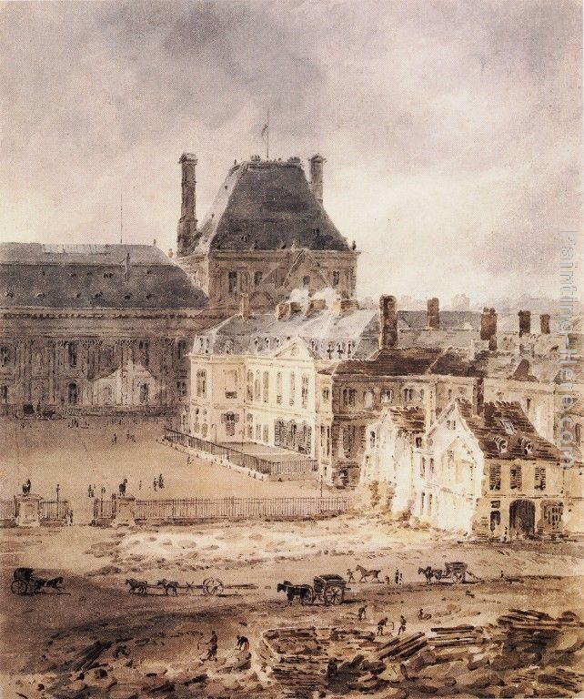Thomas Girtin Paris Part of the Tuileries and the Louvre